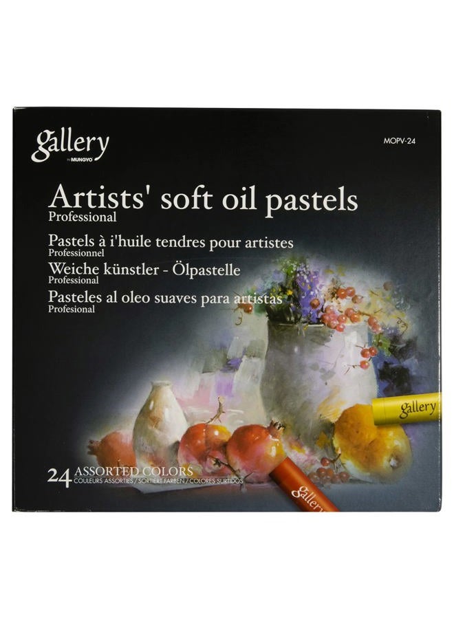 Mungyo Gallery Artists' Soft Oil Pastels-24 Colors,Multicolor - Image 2